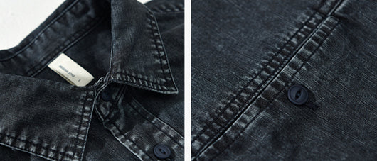 Camisa Vaquera Vintage Efecto Desgastado para Hombre - Image 13