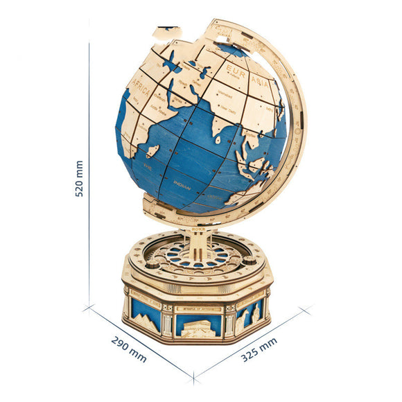 Telescopio Astrónomo Geógrafo de Madera – Juguete 3D para Armar
