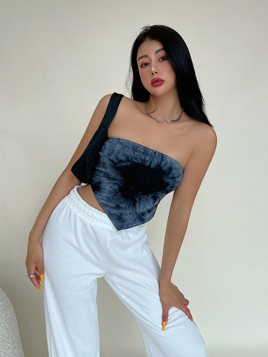 Top Tubo Tie-Dye Triangular para Mujer - Blusa Ligera de Verano - Image 10