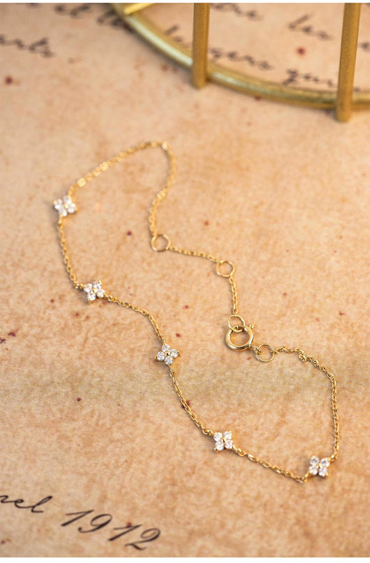 Pulsera de Plata 925 Chapada en Oro 18K con Circonitas para Mujer - Image 11