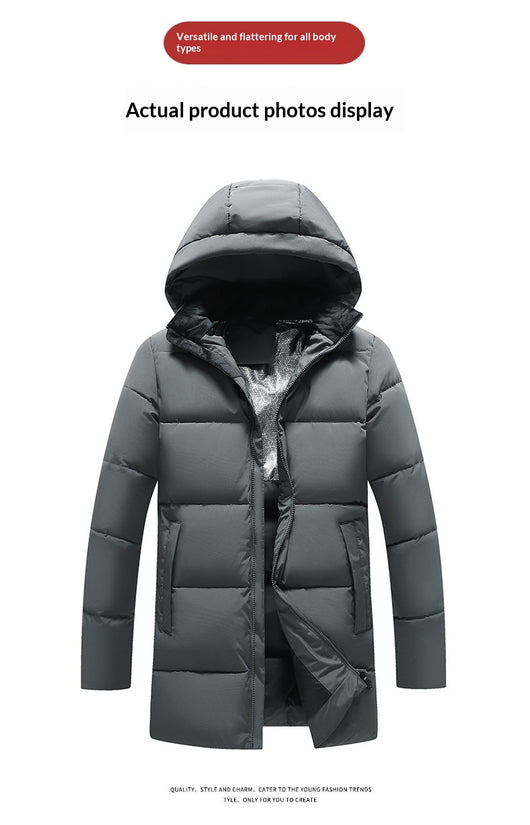 Chaqueta de Algodón Graphene para Hombre con Capucha Desmontable - Extra Gruesa y Moderna - Image 12