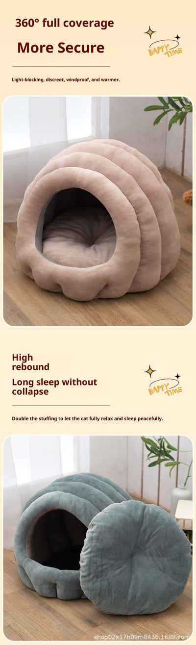 Cama Nido para Gatos Cerrada de Cuatro Estaciones - Image 6