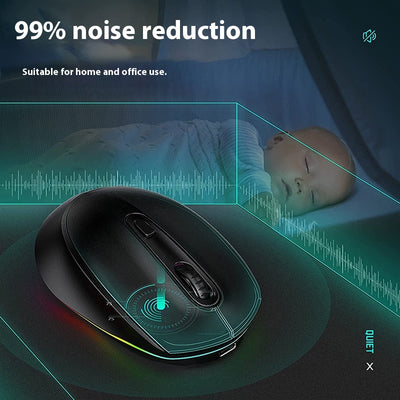 Ratón Inalámbrico Ergonómico 24g Recargable 1600dpi - Image 20