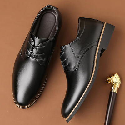 Zapatos Formales de Cuero Negro para Hombre Talla Grande - Image 2