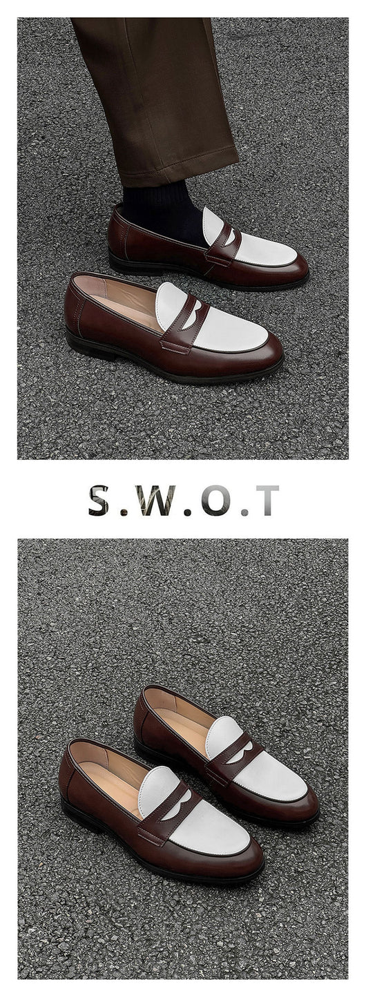Zapatos Casuales de Cuero para Hombre - Diseño Versátil sin Cordones - Image 14