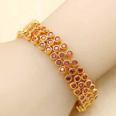 Conjunto de 4 Piezas: Aretes, Anillo y Pulsera con Circonitas Brillantes - Image 3