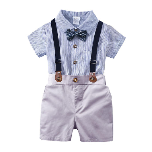 Conjunto de Overol a Rayas para Niños - Tres Piezas - Image 6