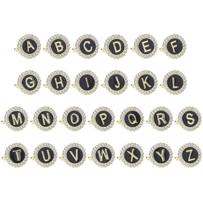 Gemelos Franceses de Diamante Redondo con 26 Letras para Hombre - Image 5
