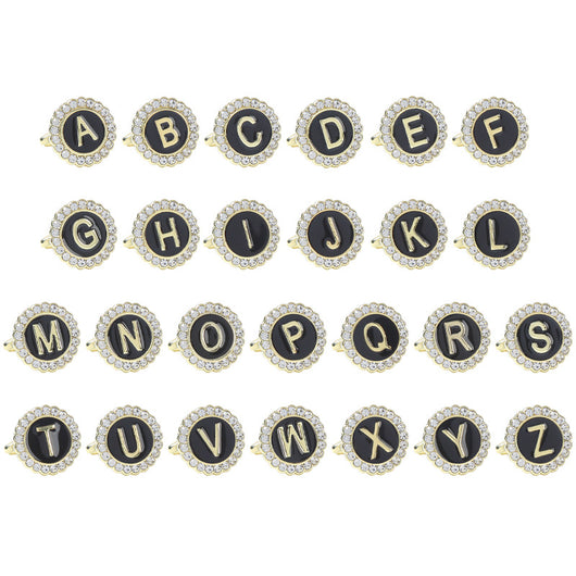 Gemelos Franceses de Diamante Redondo con 26 Letras para Hombre - Image 5