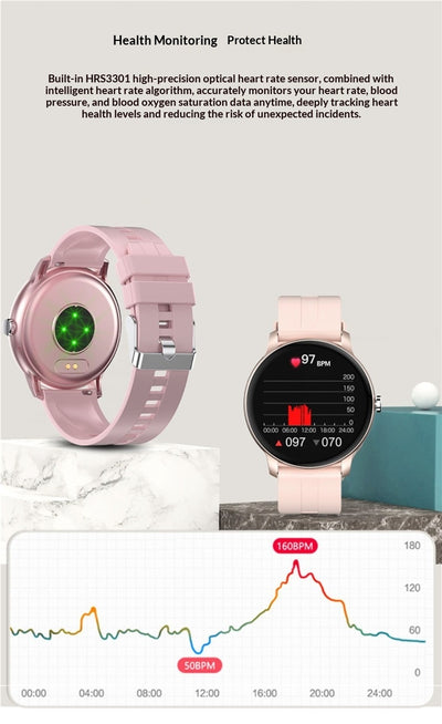 Pulsera Deportiva Inteligente con Pantalla Táctil - Monitor de Frecuencia Cardíaca y Podómetro - Image 9