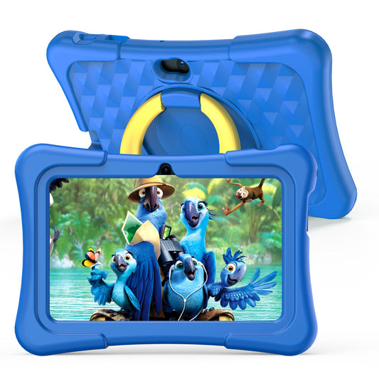 Tablet Infantil 7 pulgadas con Funda Protectora de Silicona y Soporte Giratorio 360°