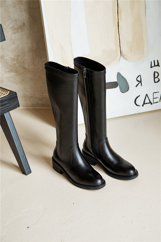 Botas Elásticas de Tacón Medio para Invierno - Estilo Influencer - Image 6