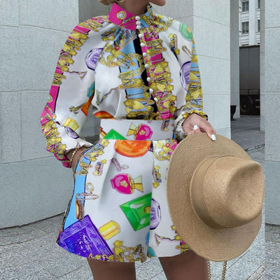 Conjunto Deportivo Estampado: Top y Shorts de Dos Piezas - Image 8