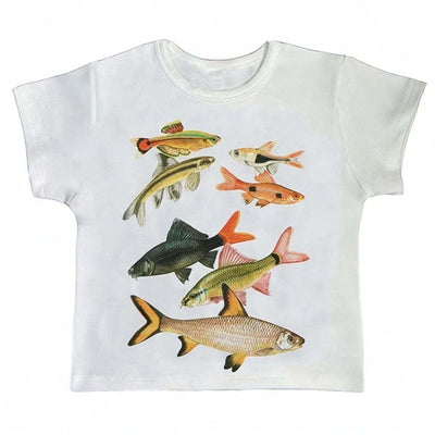 Chaleco Estampado Peces Dorados Cuello Cuadrado Ajustado Sexy - Image 6