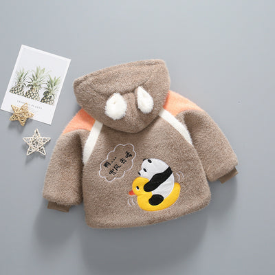 Abrigo Infantil de Invierno en Terciopelo Mink con Forro Térmico - Image 9