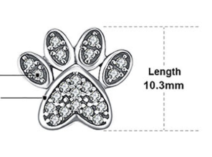 Aretes de Plata con Huellas de Animales Kawaii - Image 6