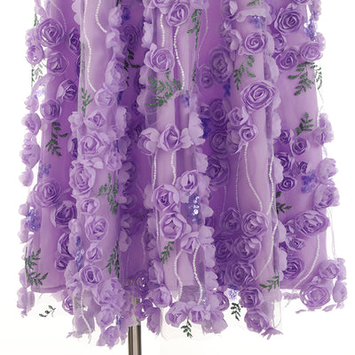 Falda de Tul con Flores Bordadas y Lentejuelas 3D - Image 6