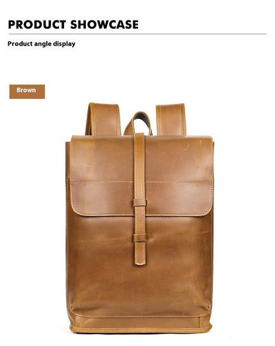 Mochila de Cuero para Viajes de Gran Capacidad con Compartimento Laptop - Image 11