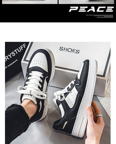 Zapatillas Plataforma Blancas de Cuero Respirable - Tendencia Teen Todo Combinable - Image 18