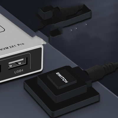 Switch KVM DisplayPort 2x1 4K 60Hz para 2 PCs - Image 8