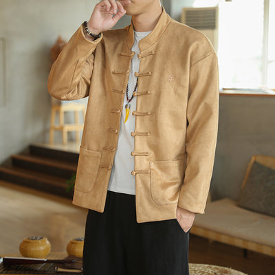 Chaqueta Hanfu Buddha Estilo Chino Retro para Hombre - Image 11