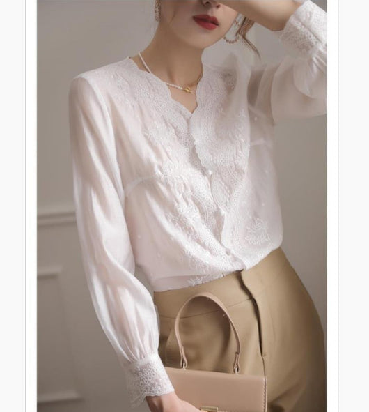 Camisa de Trabajo Bordada para Mujer de Alto Rendimiento - Image 2