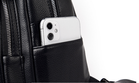 Mochila Casual de Cuero Suave con Cinturón Decorativo - Image 21