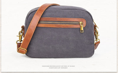 Bolsa Retro de Lona con Bloques de Color y Correa Cruzada - Image 22