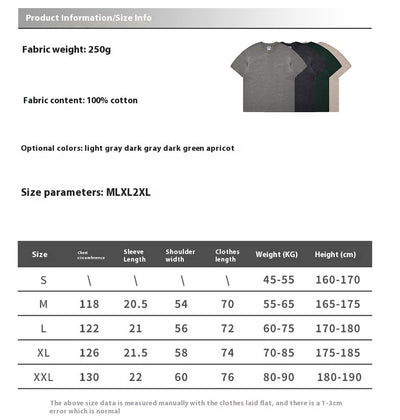 Camiseta Retro Holgada con Bordado a Máquina - Estilo Vintage Lavado para Hombre - Image 7