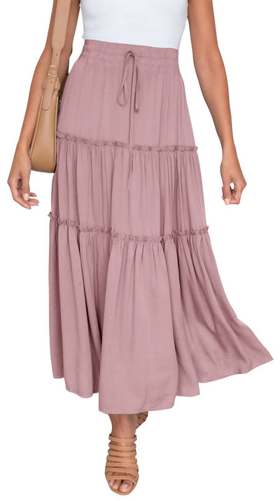Vestido Maxi Plisado de Cintura Alta Elástica para Mujer - Image 12