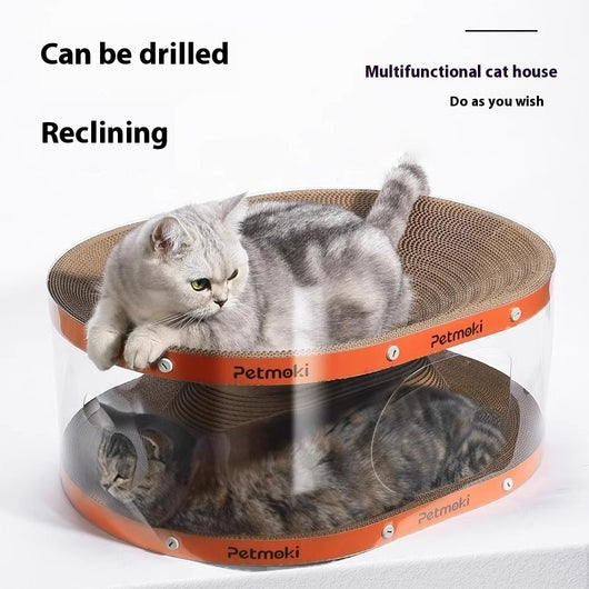 Rascador Túnel Nido para Gatos con Tabla Rascadora - Image 5