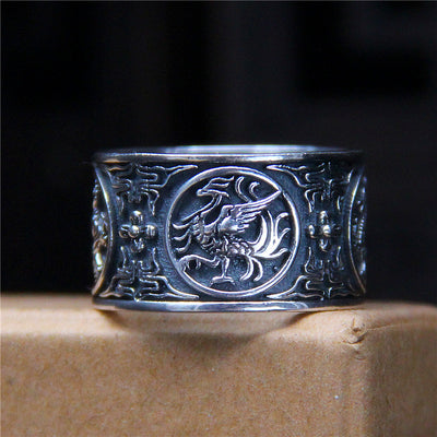 Joyería de Plata Tailandesa Dragón Azul y Tigre Blanco Estilo Antiguo Chino - Image 9