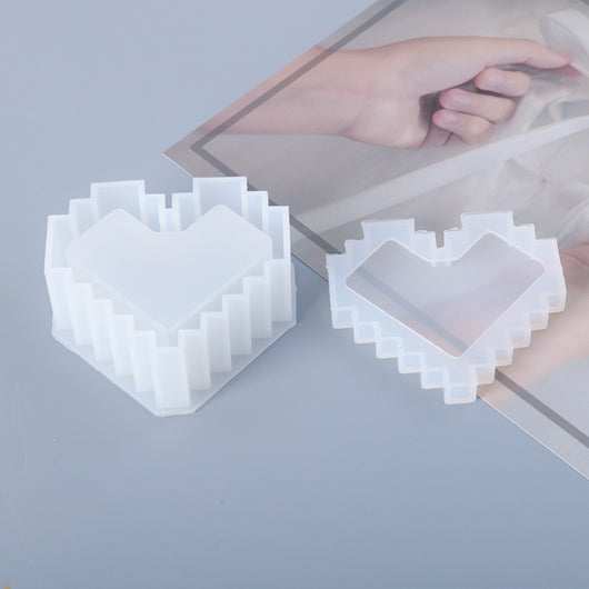 Molde de Silicona para Resina Epóxica - Caja de Almacenamiento Pixel Love DIY - Image 5