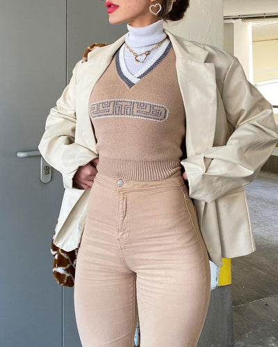 Pantalones Acampanados Talle Alto Estilo Coreano para Mujer - Otoño e Invierno - Image 5