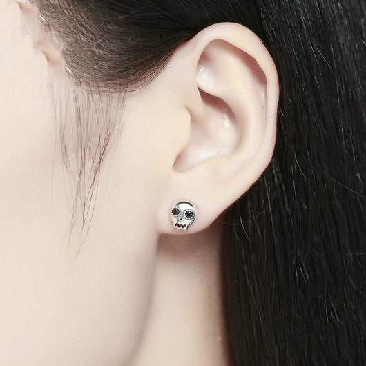 Aretes de Plata Esterlina con Circón Negro Incrustado - Image 6