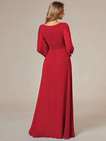 Vestido de Noche Largo en Gasa Elegante para Mujer - Image 30