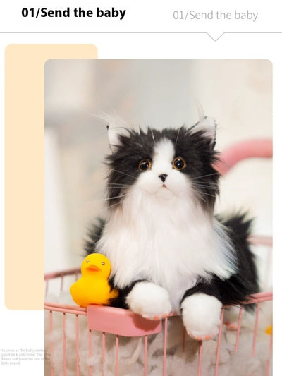 Gato de Peluche Realista - Juguete Suave para Niñas, Regalo Perfecto - Image 10