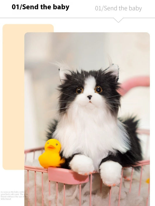 Gato de Peluche Realista - Juguete Suave para Niñas, Regalo Perfecto - Image 10