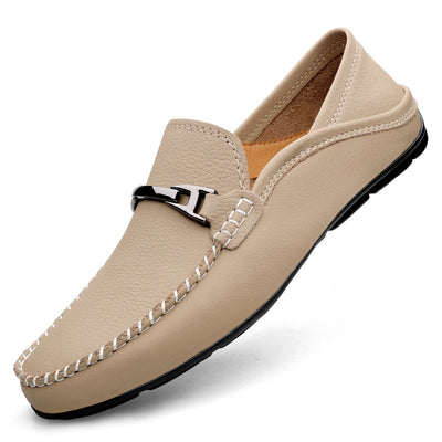 Zapatos Casuales Extra Grandes de Cuero con Suela Gommino Ancha - Image 4