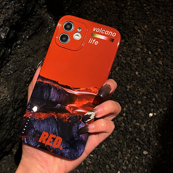 Funda iPhone 12 Clory Original Volcano Rojo - Protección Premium