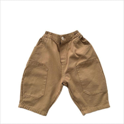 Pantalones Baggy Cropped con Parches Vintage Lavado Desgastado - Image 4