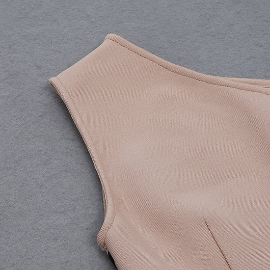 Falda Bandage Elegante con Detalle de Hombro Oblicuo y Abertura Lateral - Image 9