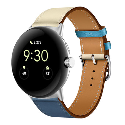 Correa de Cuero PU Bicolor para Google Watch - Estilo y Durabilidad - Image 20