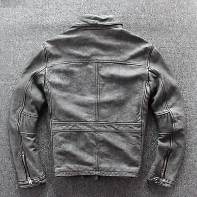 Chaqueta de Cuero para Motociclista con Bolsillos de Negocios - Image 4