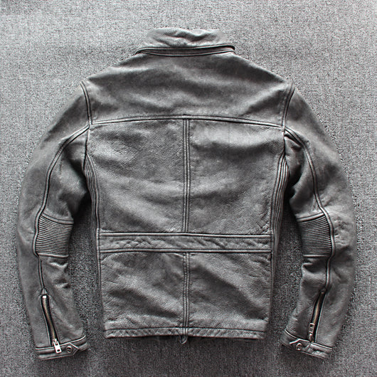 Chaqueta de Cuero para Motociclista con Bolsillos de Negocios - Image 4