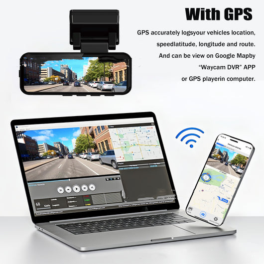 Dashcam Dual WiFi GPS con Grabación Frontal y Trasera HD - Image 3