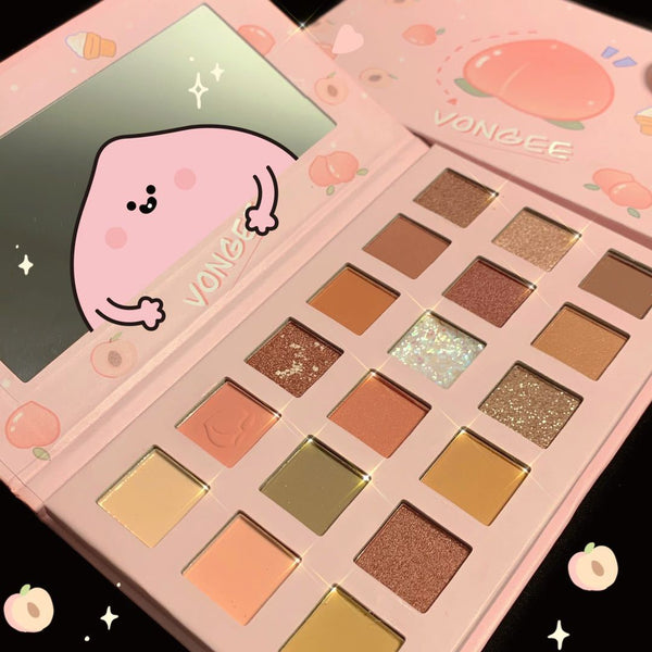 Paleta de Sombras Melocotón Tonos Tierra Mate y Brillante para Principiantes