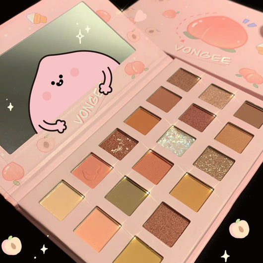 Paleta de Sombras Melocotón Tonos Tierra Mate y Brillante para Principiantes