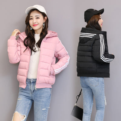 Chaqueta de Algodón Corta con Capucha - Abrigo Slim Fit para Invierno - Image 3