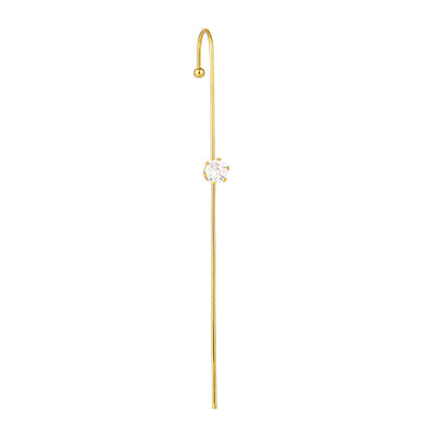 Aretes Dorados con Baño de Oro Real y Diseño Envolvente en la Oreja - Image 4